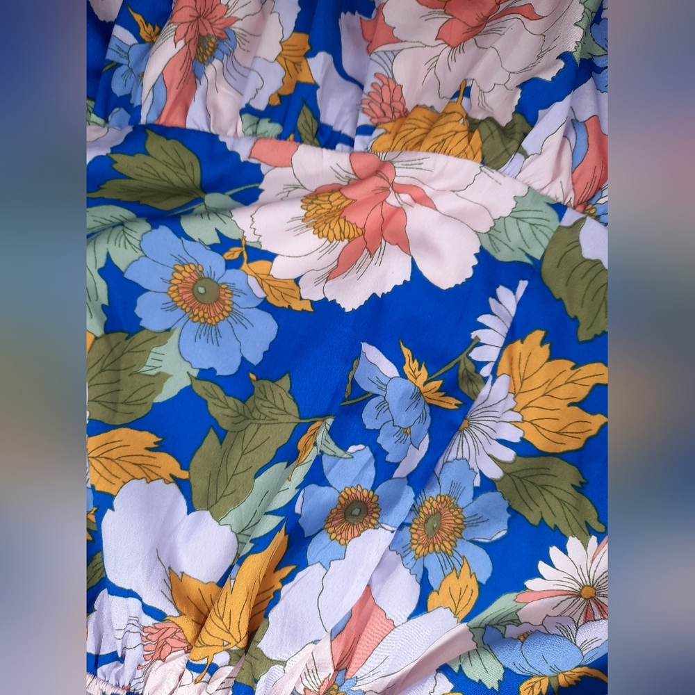 Floral Blue Sundress By Band Of The Free Size Small - Picture 7 of 7